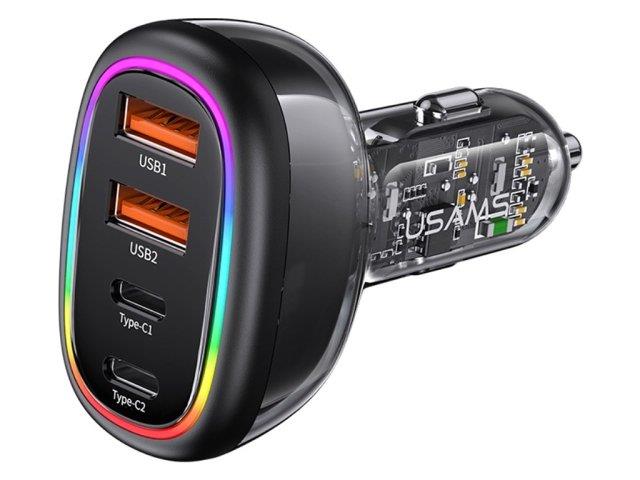 فست شارژر فندکی چهار پورت 120 وات یوسامز USAMS CC169 120w Car Charger